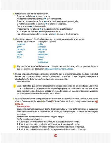 Español entre amigos. Guía del profesor. Curso 4 · Nivel A2