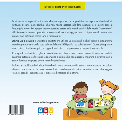 Gioco del Linguaggio per l'Autismo 'Anna va a scuola': Libro e Tessere Didattiche con Pittogrammi per Bambini Autistici