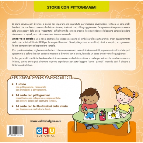 Gioco del Linguaggio per l'Autismo 'Anna va a scuola': Libro e Tessere Didattiche con Pittogrammi per Bambini Autistici