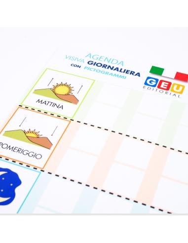 Agenda Visiva con 140 Pittogrammi e Velcro Adesivo
