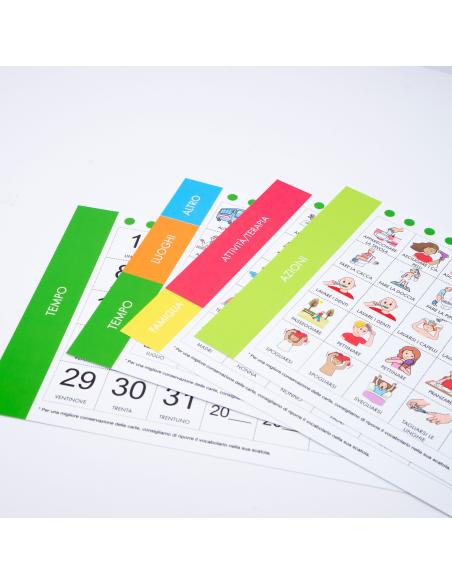 Agenda Visiva con 140 Pittogrammi e Velcro Adesivo